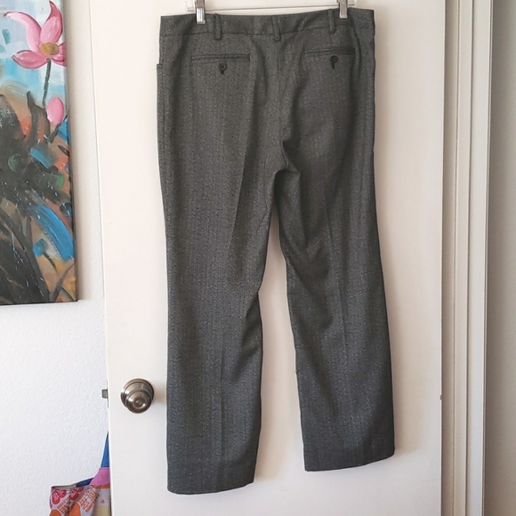 Michael Kors Grey Herringbone Wide Leg Trousers Size 12 - Picture 6 of 13